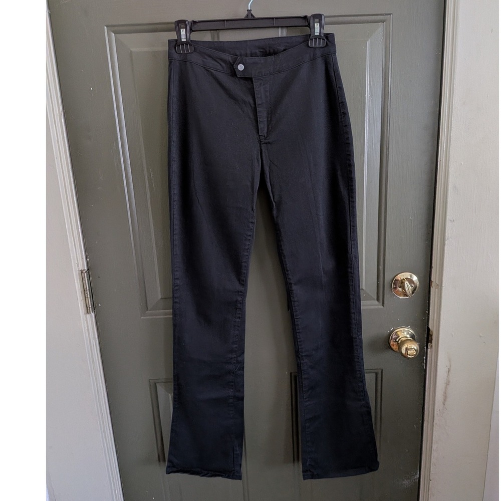 Vintage Y2K Diesel Stella Black Flare Pants Made in Italy Stretch Cotton Size 29